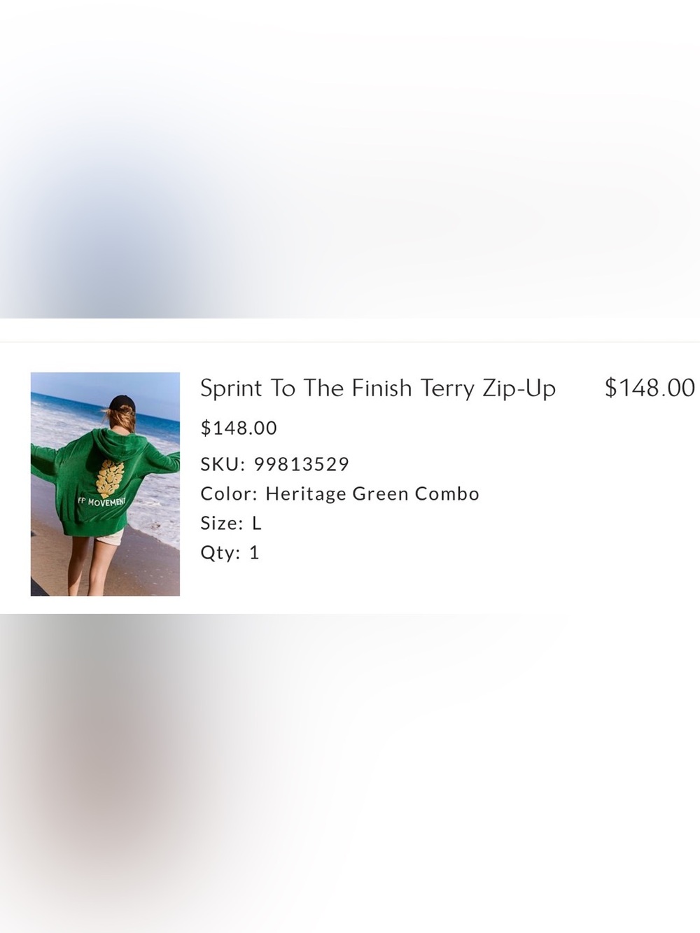 FP Movement Sprint to the Finish Terry Zip Up - Picture 3 of 4